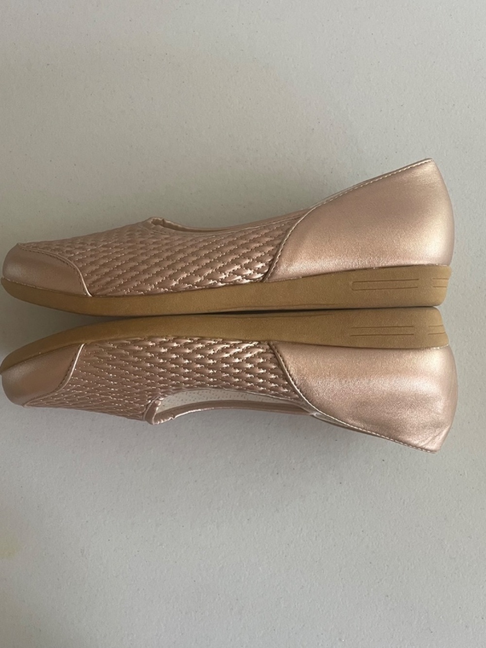 Beacon Rose-Gold Flats Comfort-Well "Brenda" Stretch N' Form Slip-on Size 8 - Picture 3 of 7